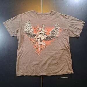 Affliction Winged Skull Dagger Graphic T-Shirt